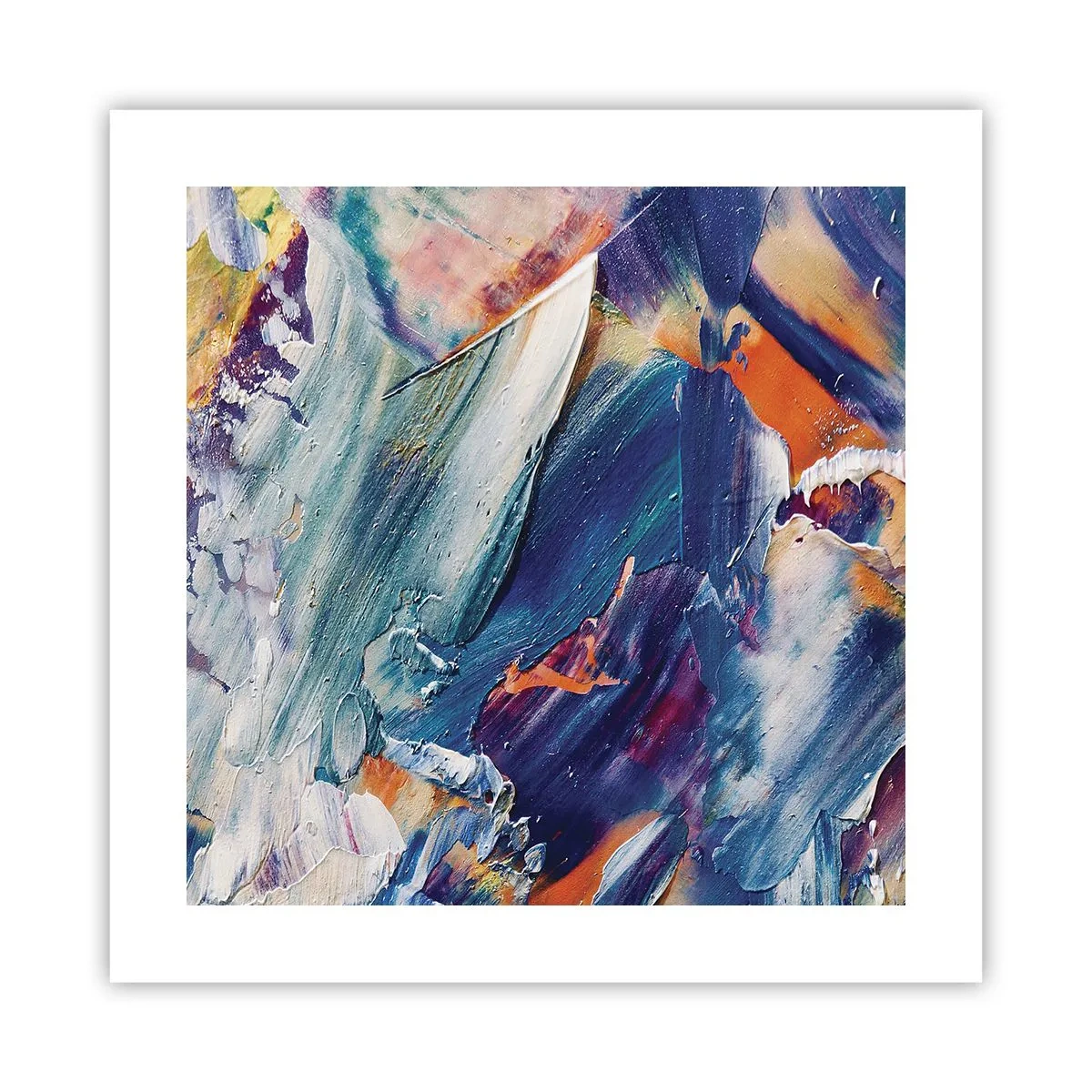 Plakát - Chaos barev - 40x40 cm