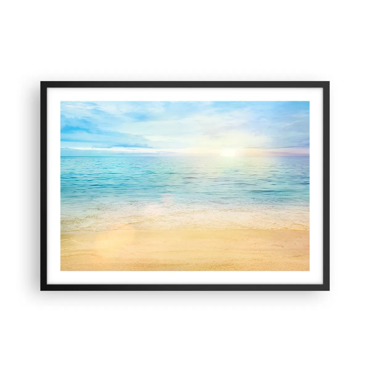 Plakát v černém rámu - Velká modř - 70x50 cm
