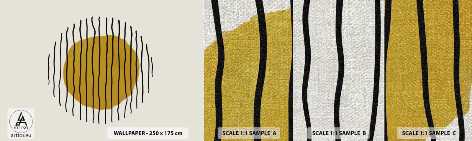 Vzor Fototapety Premium Canvas - Abstrakce chvějící se žárem - Abstrakce, Kus, Minimalismus - 100x30 cm