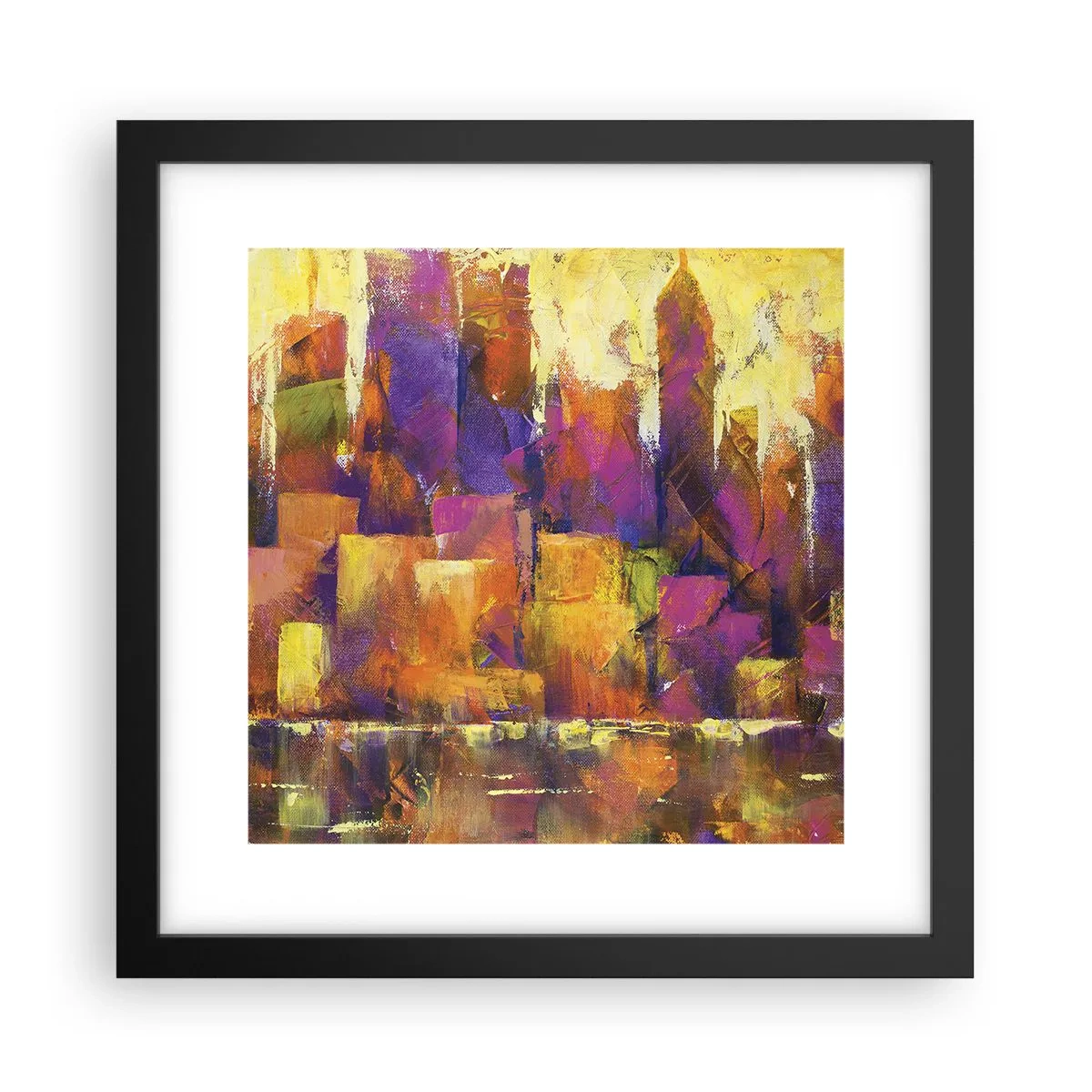 Plakát v černém rámu - Metropolitní kompozice - 30x30 cm