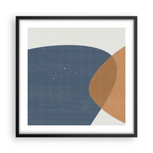 Plakát v černém rámu - Ovály a vlivy - 50x50 cm