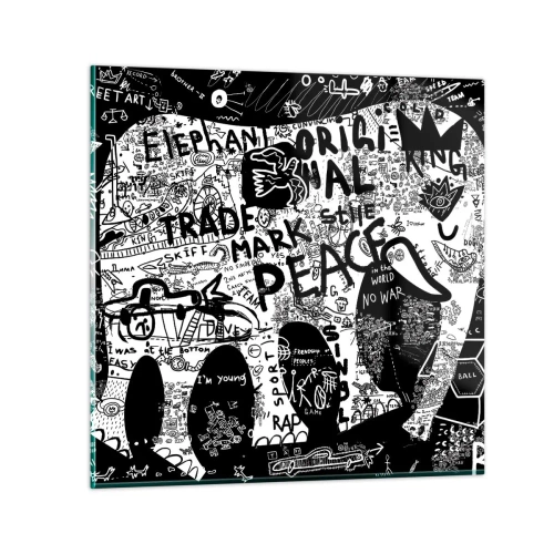 Obraz na skle - Bohatý svět ulice - 70x70 cm