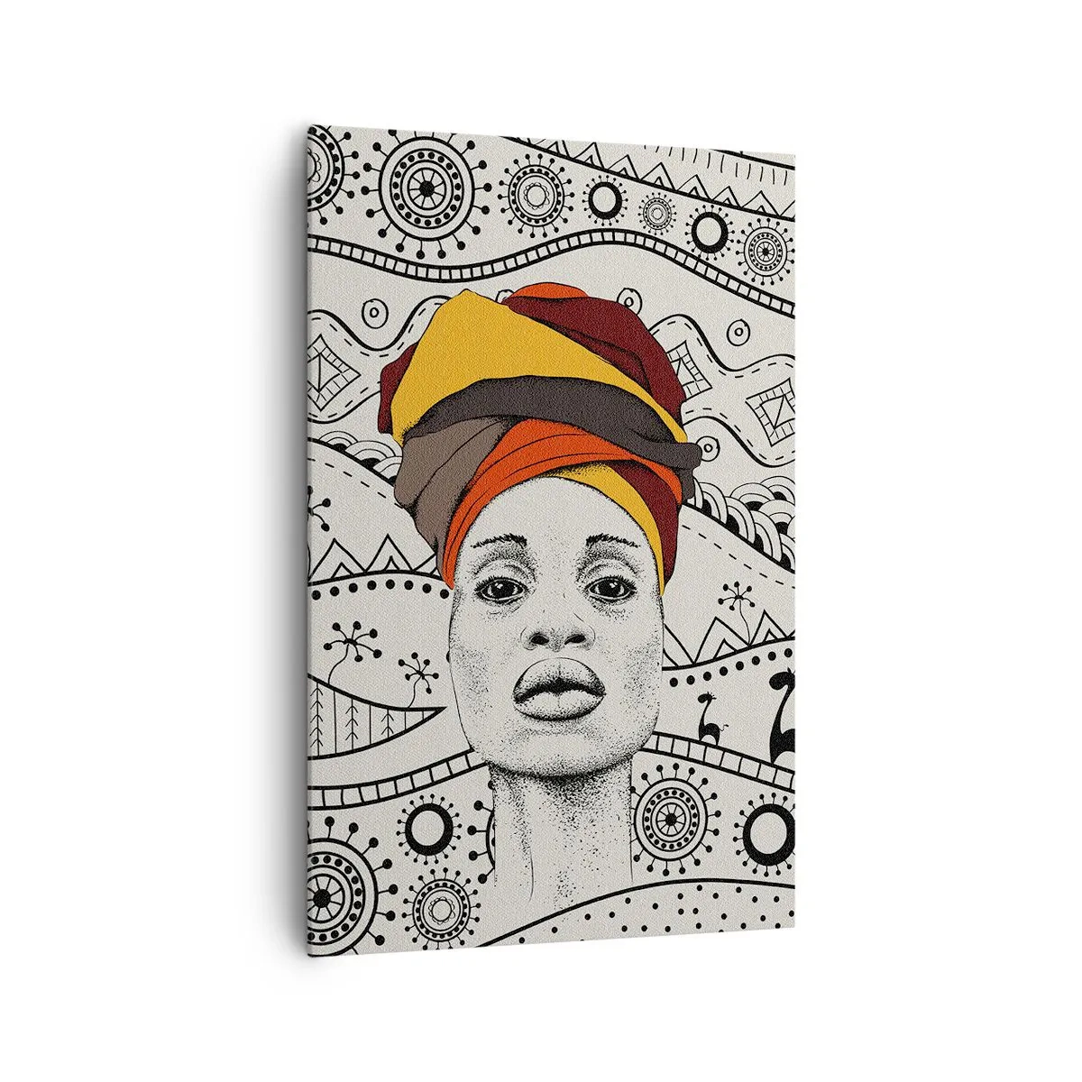 Obraz na plátně - Africký portrét - 80x120 cm