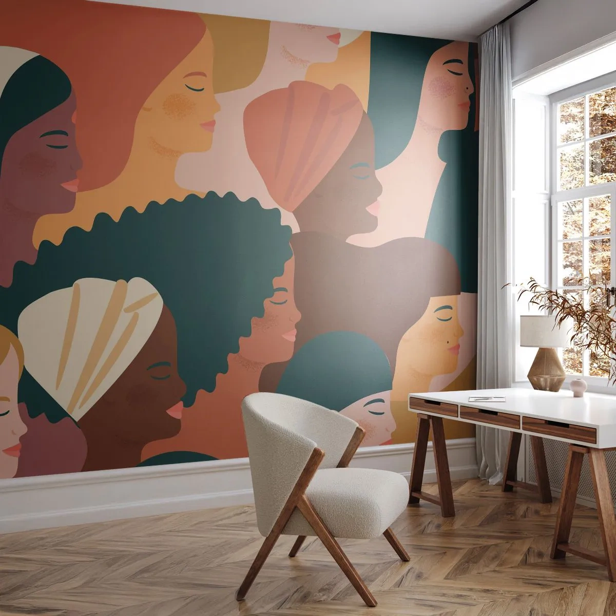 Fototapeta Premium Canvas - Pouze ženskost - Žena, Moderní umění, Afrika - 250x175 cm