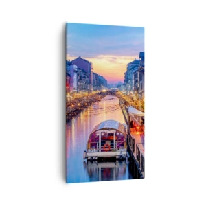 Obraz na plátně - Večer plný světla a zábavy - 55x100 cm