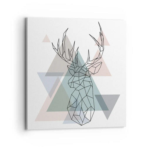 Obraz na plátně - V geometrickém lese - 70x70 cm