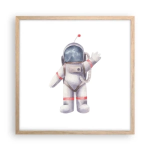 Plakát v rámu světlý dub - Tak zatím! - 50x50 cm