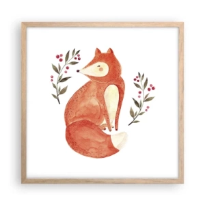 Plakát v rámu světlý dub - Malý zrzek - 50x50 cm