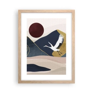 Plakát v rámu světlý dub - Opět uběhl další den - 30x40 cm