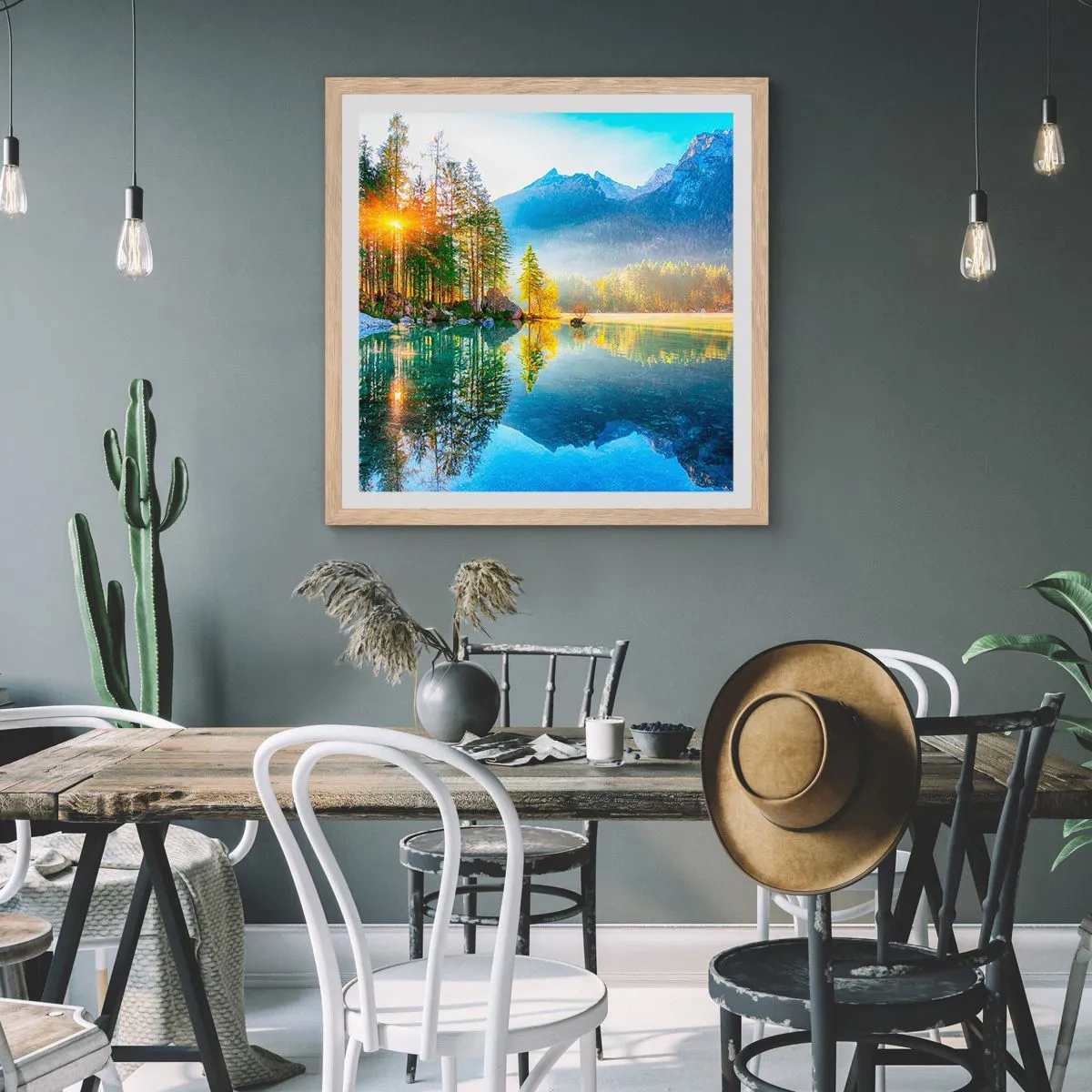 Plakát v rámu světlý dub - Majestát a sladkost - 60x60 cm