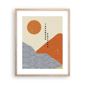 Plakát v rámu světlý dub - V japonském duchu - 40x50 cm