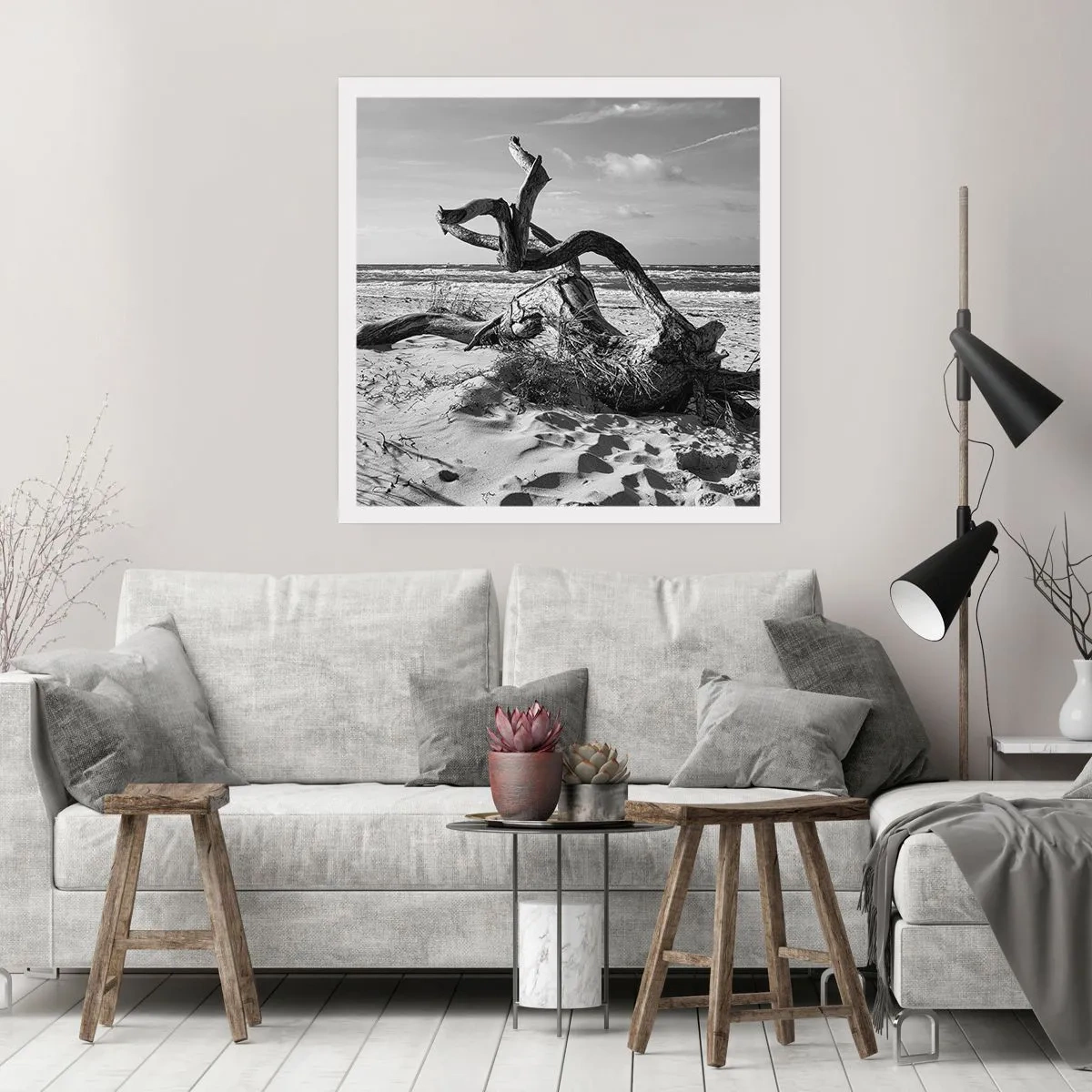 Plakát - Mořská socha - 40x40 cm