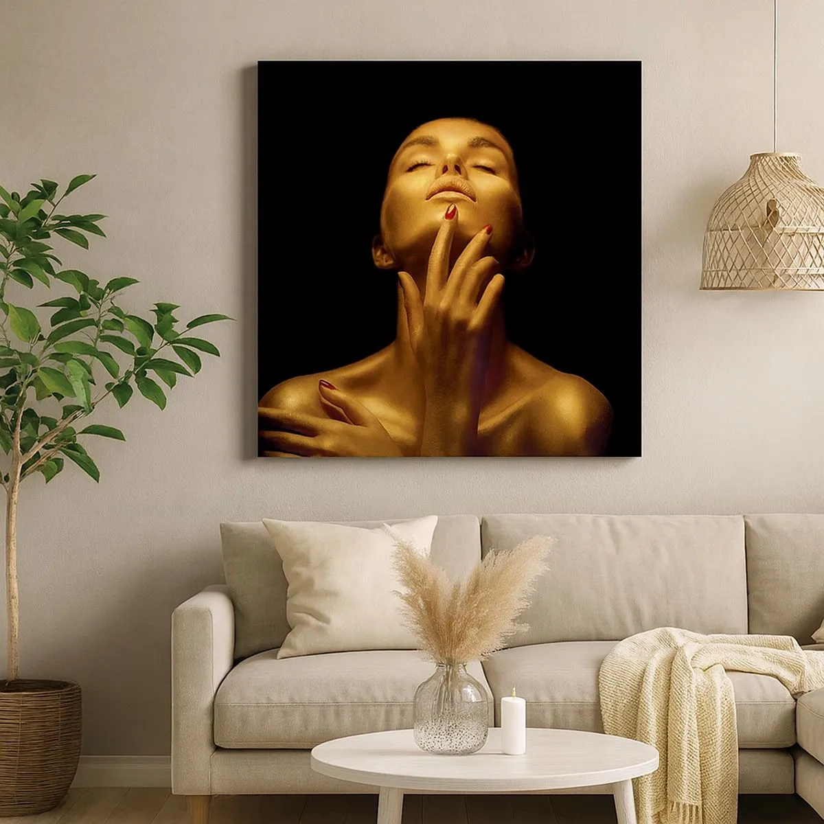 Obraz na plátně - Jako zlaté hedvábí - 30x30 cm