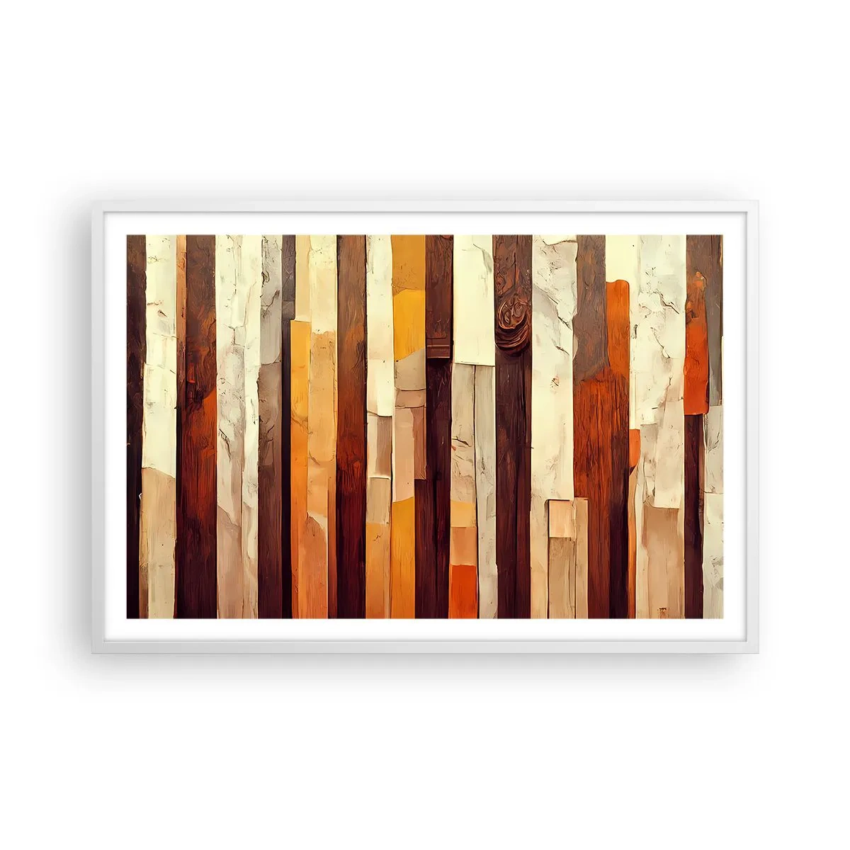 Plakát v bílém rámu - Hymna lesních stromů - 91x61 cm
