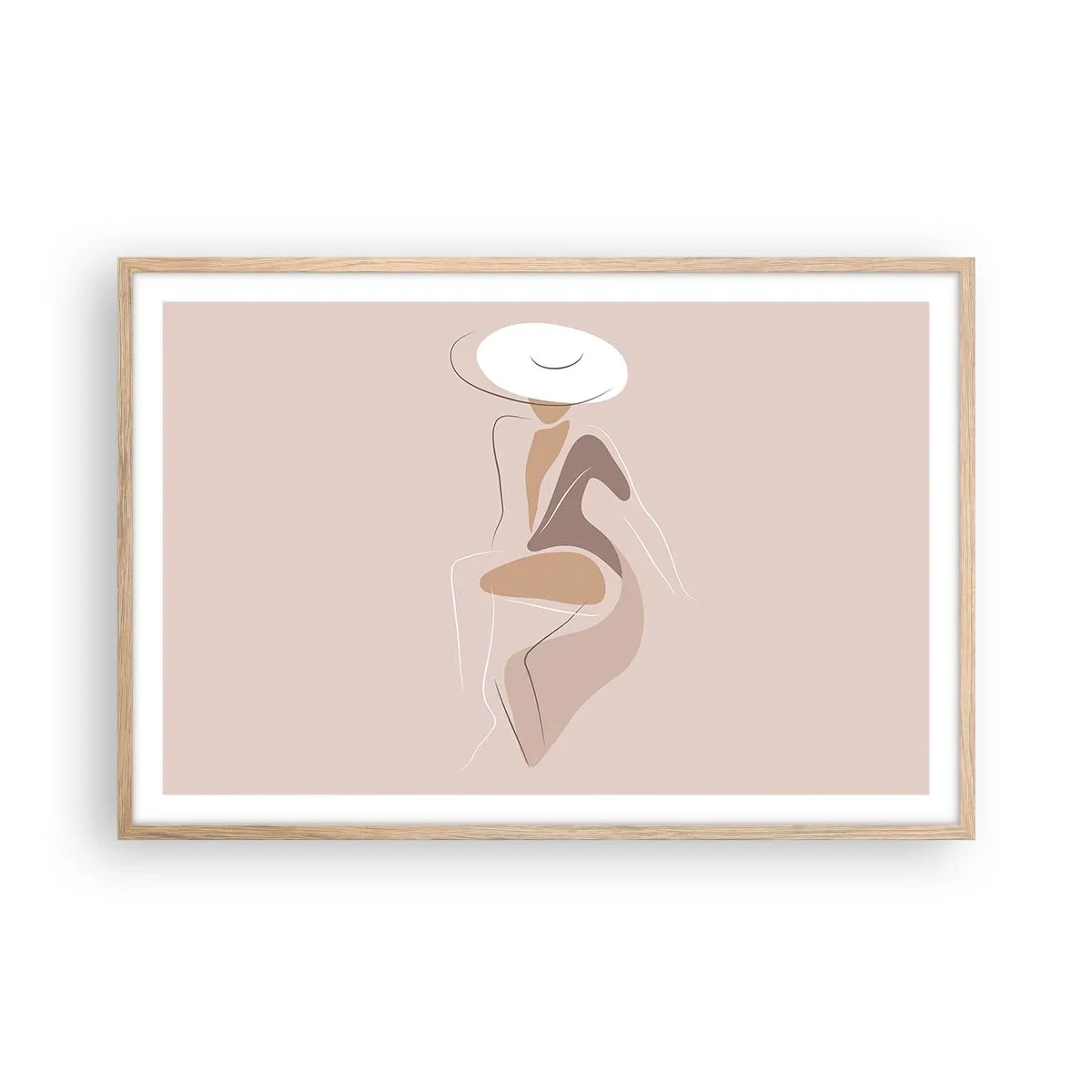 Plakát v rámu světlý dub - Jak vypadá pravá dáma? - 91x61 cm