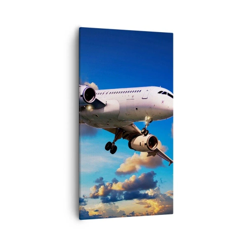 Obraz na plátně - Cestování v bílé a blankytné - 55x100 cm