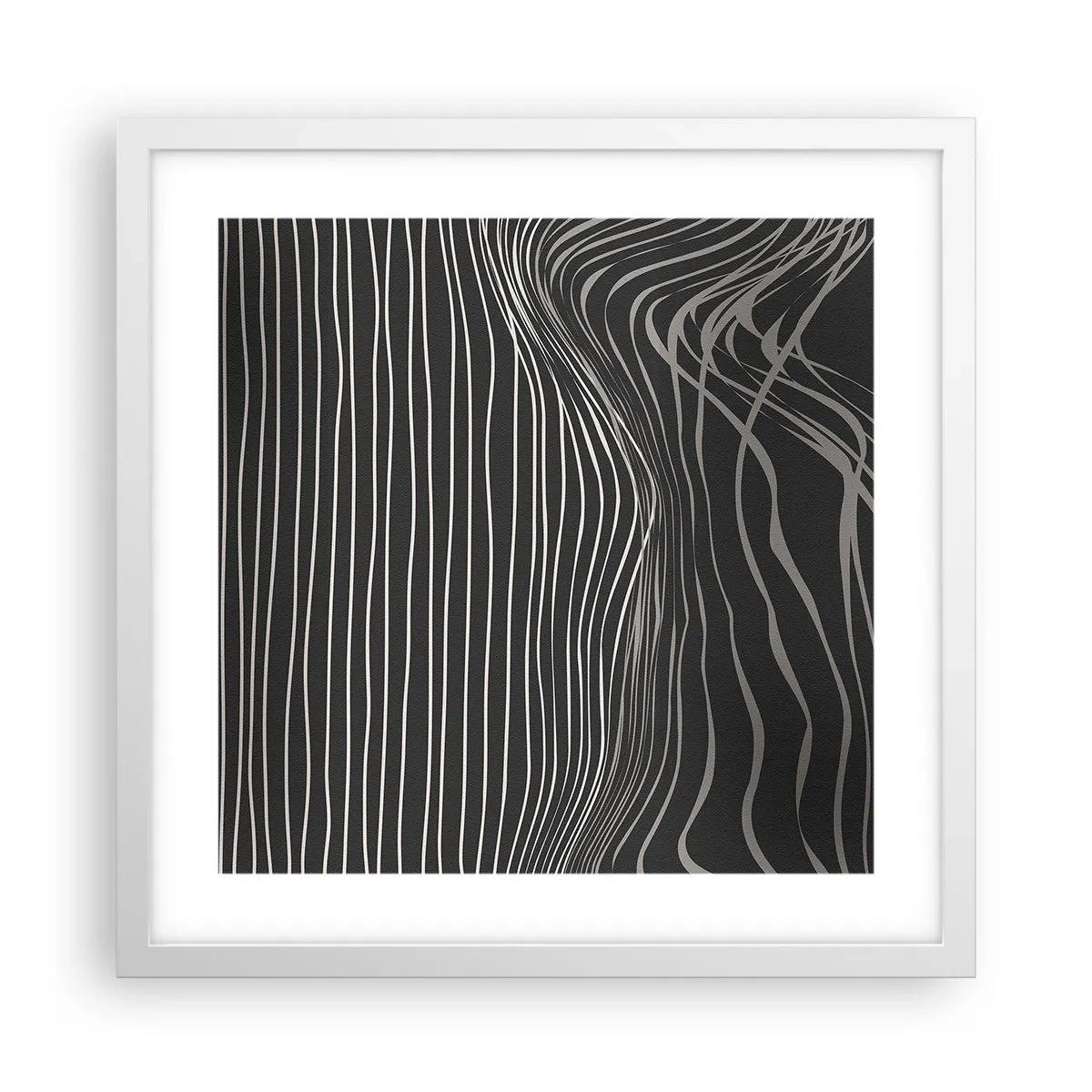 Plakát v bílém rámu - Rytmus a přízvuk - 40x40 cm