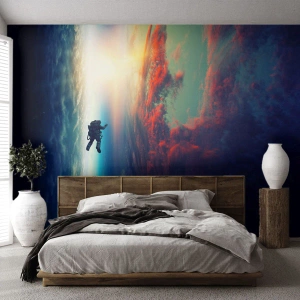 Fototapeta Samolepicí Deluxe Sticker - Tváří v tvář vesmíru - Abstrakce, Astronaut, Kosmos - 300x210 cm