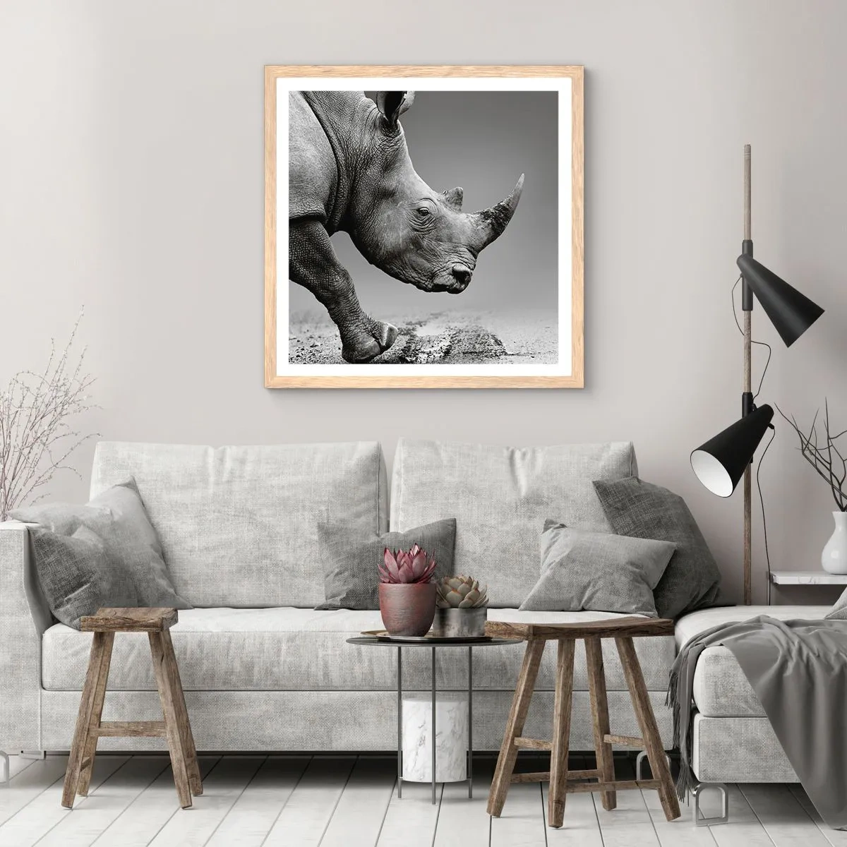 Plakát v rámu světlý dub - Nezastavitelná síla - 50x50 cm