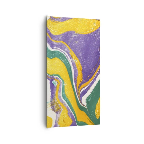 Obraz na plátně - Vlny barev - 65x120 cm