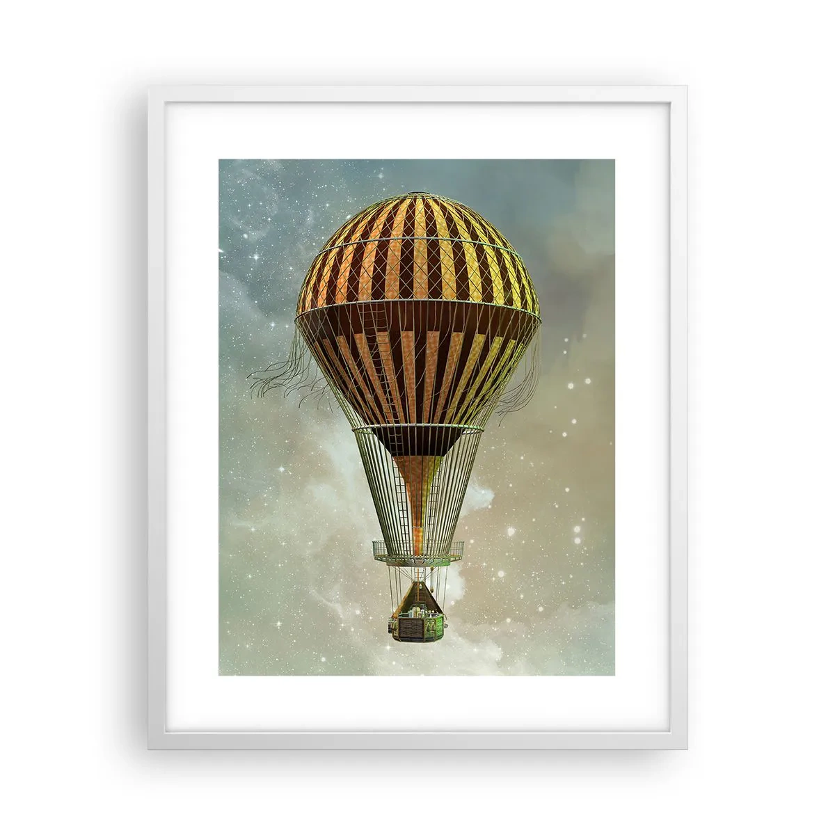 Plakát v bílém rámu - Průkopnické lety - 40x50 cm