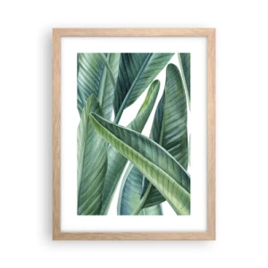 Plakát v rámu světlý dub - Prostě zelená - 30x40 cm