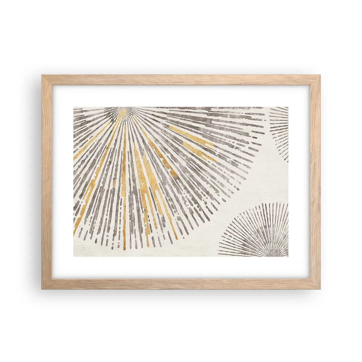 Plakát v rámu světlý dub - Krása paprsku - 40x30 cm