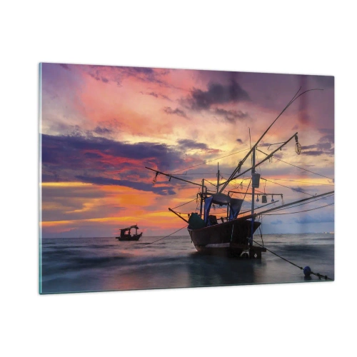 Obraz na skle - Exotický večer - 120x80 cm