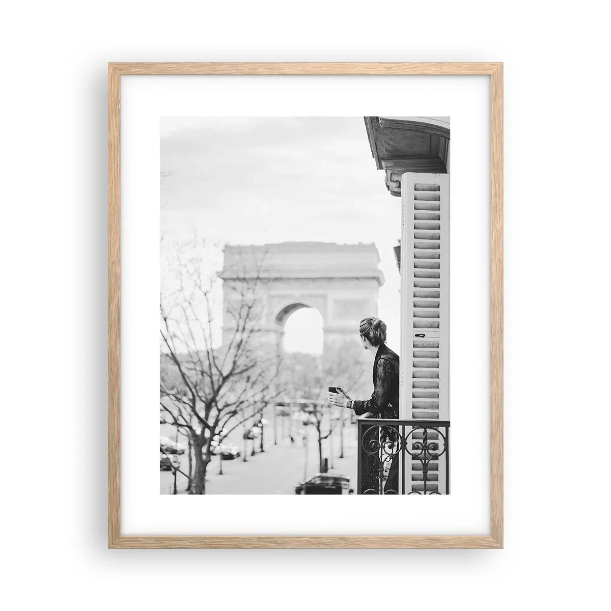 Plakát v rámu světlý dub - Pokoj s výhledem - 40x50 cm