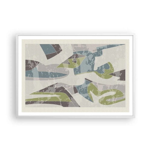 Plakát v bílém rámu - Kompozice za sklem - 100x70 cm