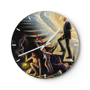 Nástěnné hodiny - Dantovo putování ke světlu - 40x40 cm