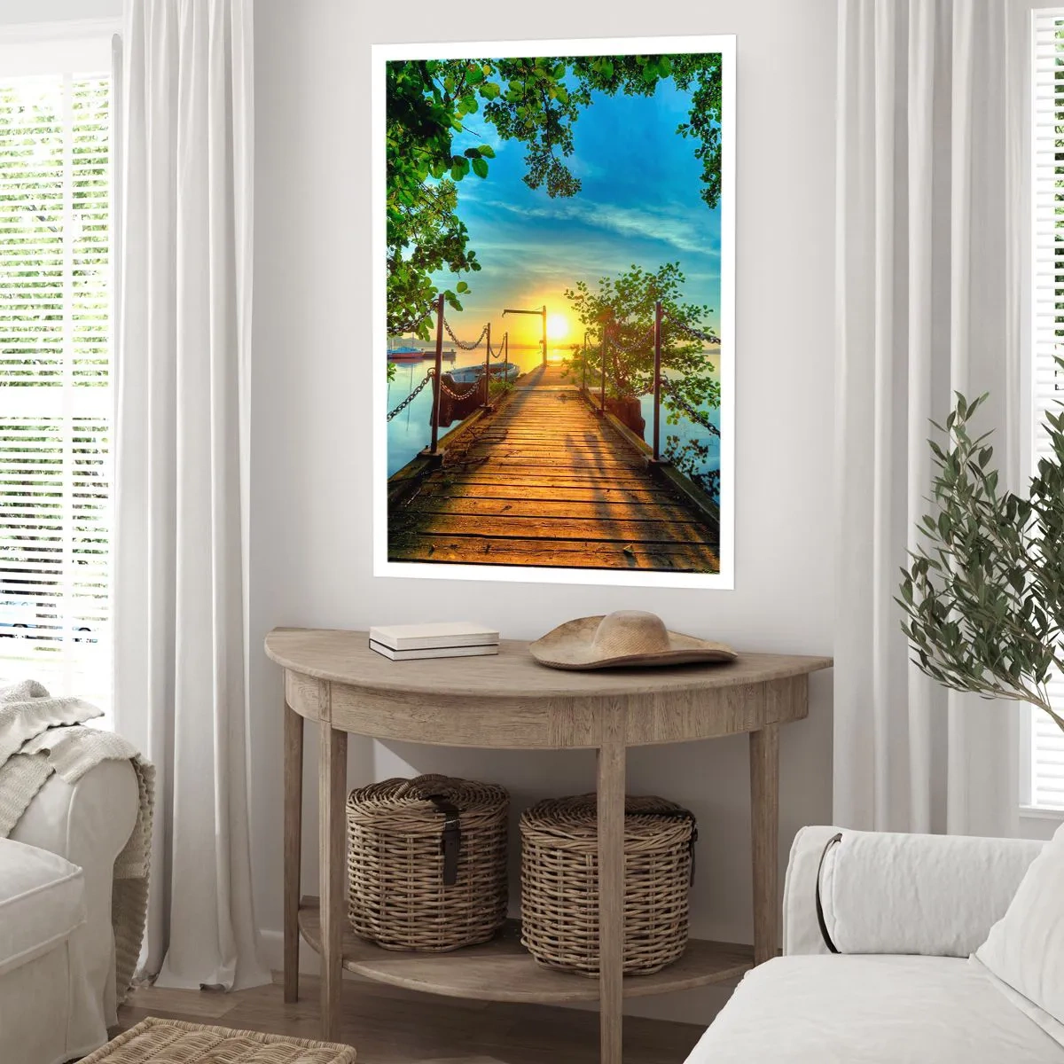 Plakát - Západ u vody - 70x100 cm