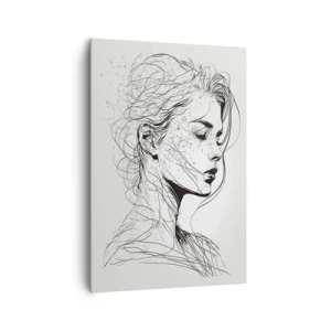 Obraz na plátně - Portrét v zamyšlení - 70x100 cm
