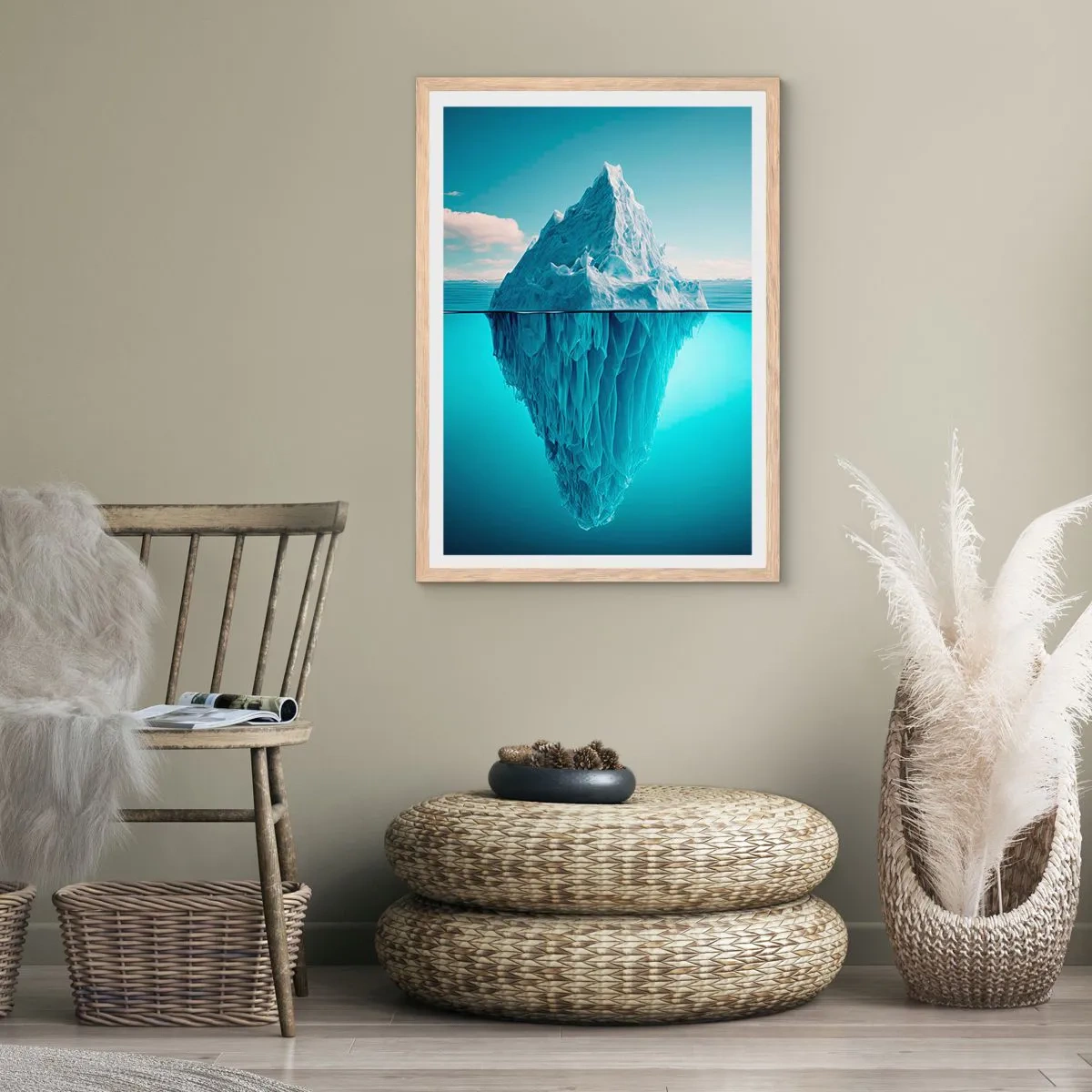 Plakát v rámu světlý dub - Ledová královna - 61x91 cm