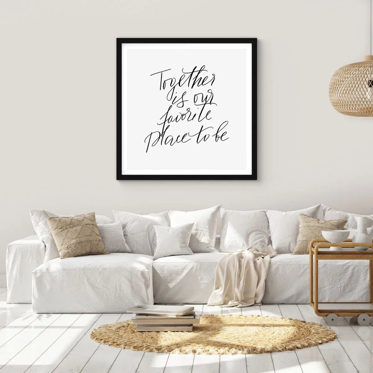 Plakát v černém rámu - Cítíte to také? - 60x60 cm