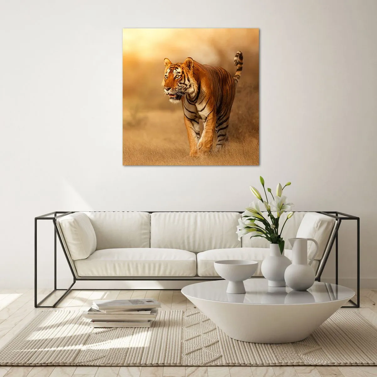 Obraz na skle - Před útokem - 70x70 cm