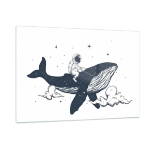 Obraz na skle - Vesmírné dobrodružství - 120x80 cm