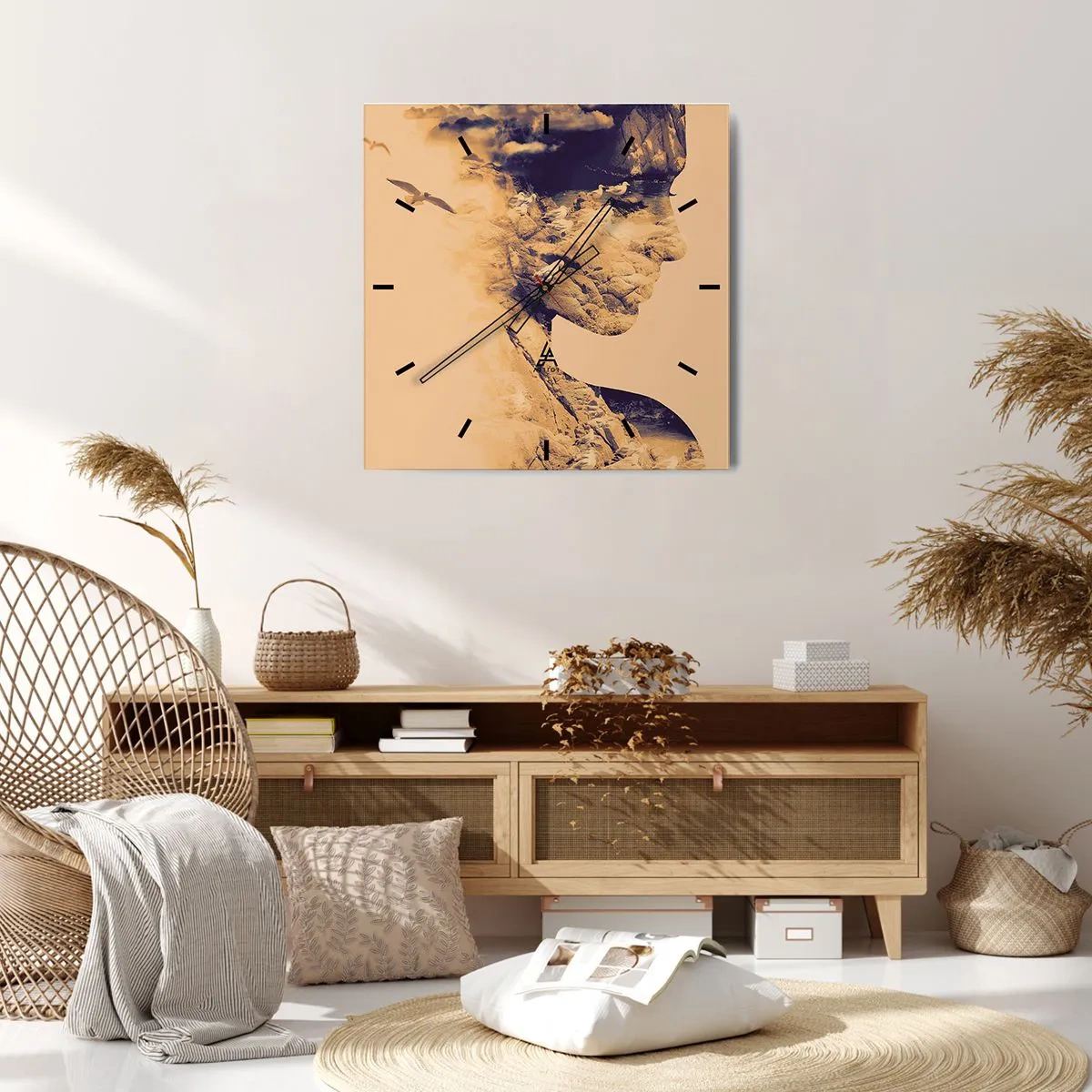 Nástěnné hodiny - Krásná od přírody - 40x40 cm