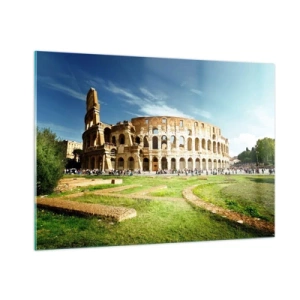 Obraz na skle - Ještě je slyšet chrastění zbraní - 100x70 cm