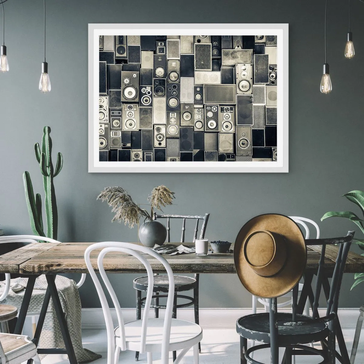Plakát v bílém rámu - A vše je v pořádku - 50x40 cm