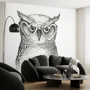 Fototapeta Premium Sand - Moudře a s láskou - Sova, Pro děti, Zvířata - 150x105 cm