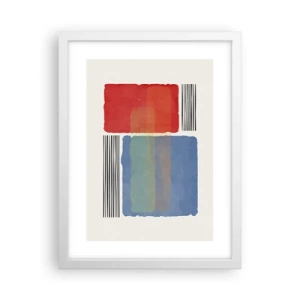 Plakát v bílém rámu - Duch a písmeno geometrie - 30x40 cm