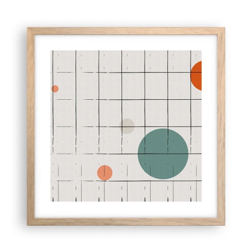 Plakát v rámu světlý dub - V pasti. My nebo ony? - 40x40 cm