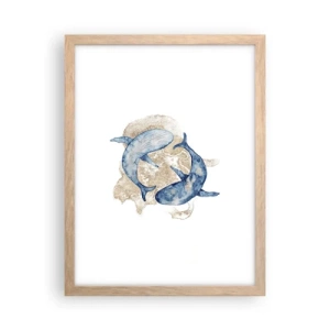 Plakát v rámu světlý dub - Přátelství nebo láska? - 30x40 cm