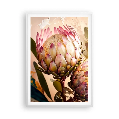 Plakát v bílém rámu - Něžně objaté - 70x100 cm