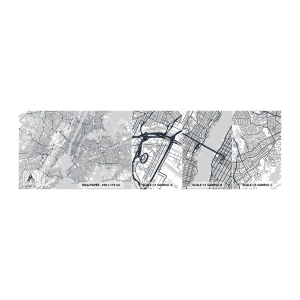 Vzor Fototapety Samolepicí Deluxe Sticker - Anatomie metropole - New York, Mapa, Manhattan - 100x30 cm