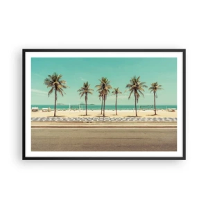 Plakát v černém rámu - Hlídání pláže - 91x61 cm