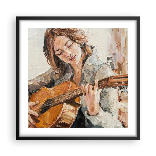Plakát v černém rámu - Koncert pro kytaru a dívčí srdce - 50x50 cm