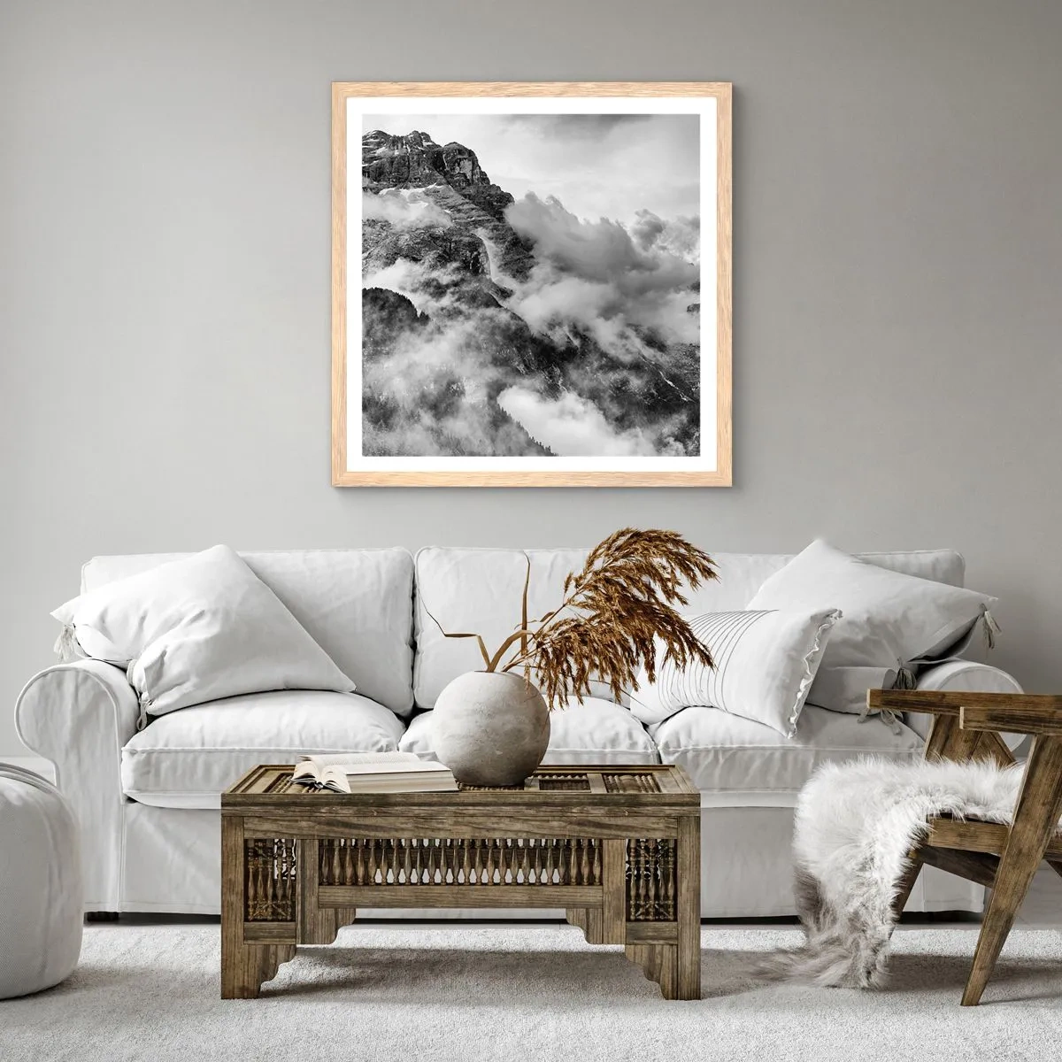 Plakát v rámu světlý dub - Krásné a kruté - 50x50 cm