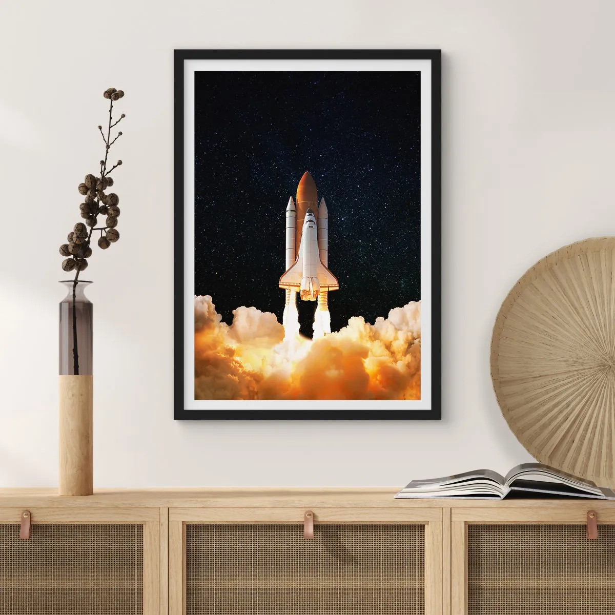 Plakát v černém rámu - Ad astra! - 40x50 cm